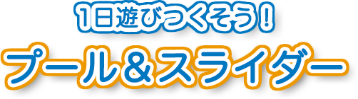 １日遊びつくそう！プール＆スライダー